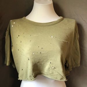 LF distressed crop top